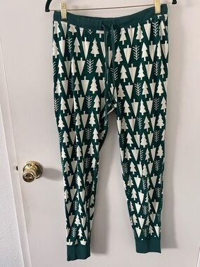 Hanna Andersson Holiday Tree Family Pajamas Jogger Pants Women’s Large